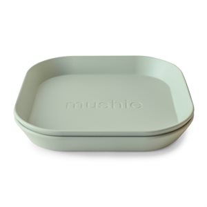 Mushie Dinner Plate - Square - Sage